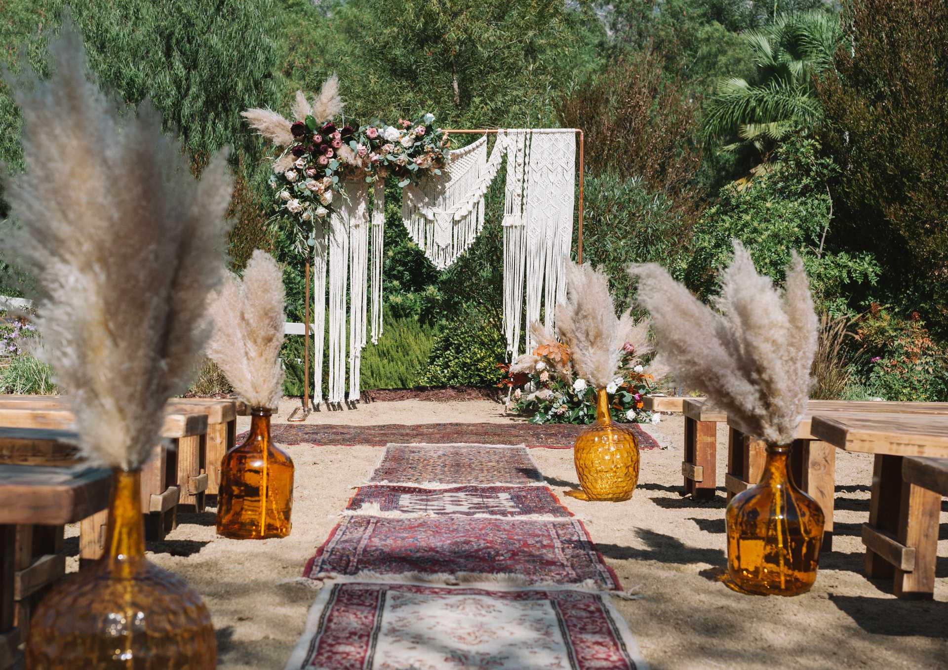 macrame arch runway